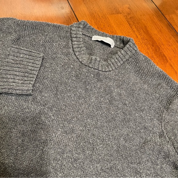 Icebreaker Mens XL Gray 100% Wool Knit Crewneck Sweater Long Sleeve - Picture 1 of 12